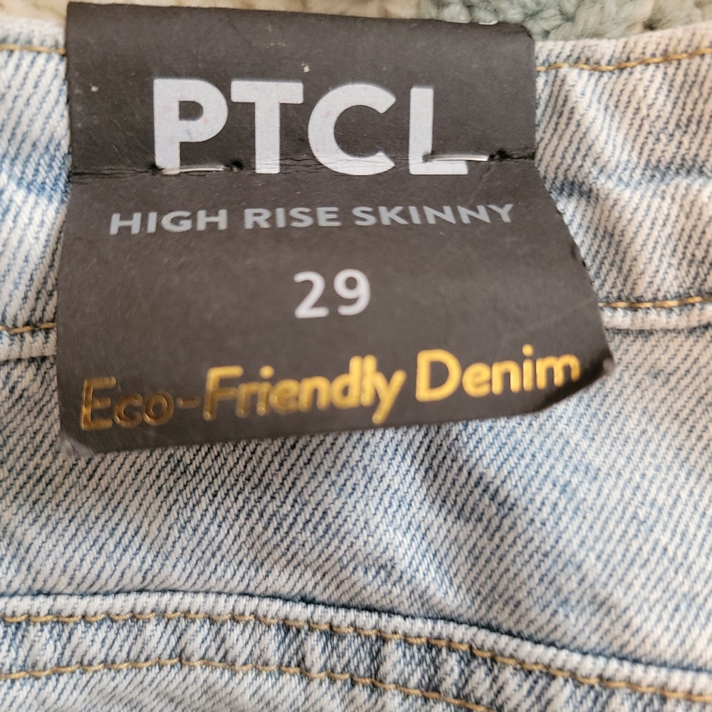PTCL NWT High Rise Skinny Fit Light Wash Denim Jeans Size 29 - Picture 7 of 7